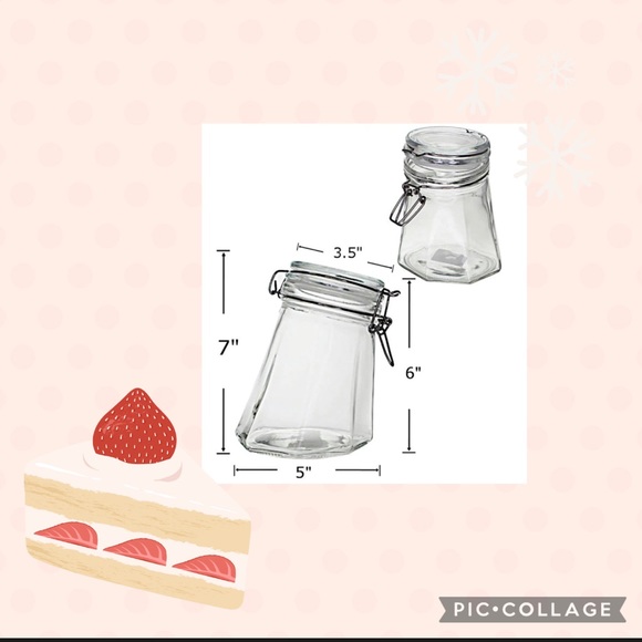 New Krystallo Glass Jar Slanted Latched 1 Liter-34 oz (A) - Picture 3 of 11